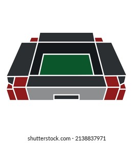 Isolated square open stadium vector illustration