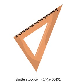 Isolated square ruler image . School supplies- VEctor