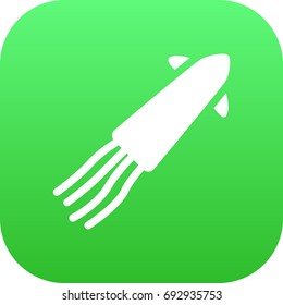 Isolated Squid Icon Symbol On Clean Background. Vector Calamary Element In Trendy Style.