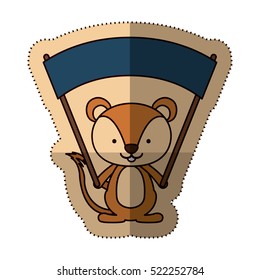 Isolated squirrel cartoon design