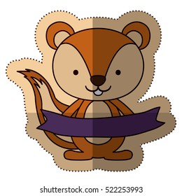 Isolated squirrel cartoon design