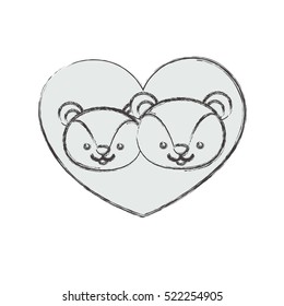 Isolated squirrel cartoon design