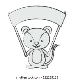 Isolated squirrel cartoon design