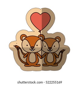 Isolated squirrel cartoon design