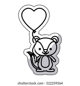 Isolated squirrel cartoon design