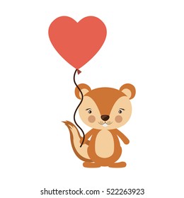 Isolated squirrel cartoon design