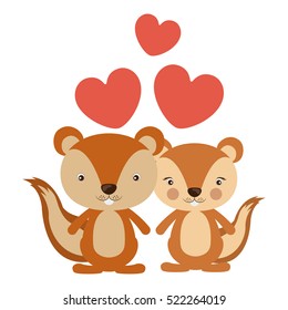 Isolated squirrel cartoon design