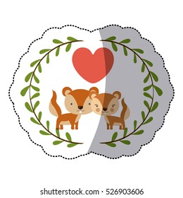Isolated squirrel cartoon design