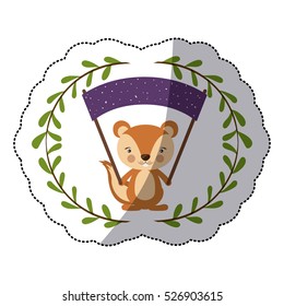 Isolated squirrel cartoon design