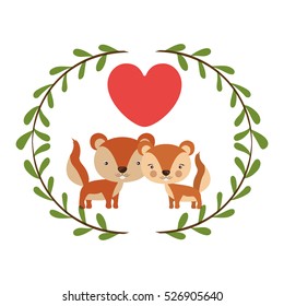 Isolated squirrel cartoon design