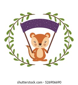 Isolated squirrel cartoon design