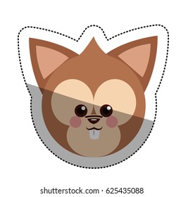 Isolated squirrel cartoon design