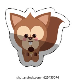 Isolated squirrel cartoon design
