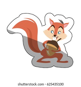 Isolated squirrel cartoon design