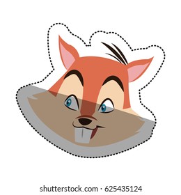 Isolated squirrel cartoon design