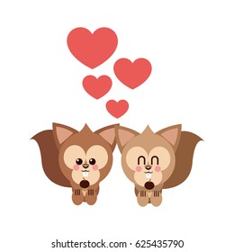 Isolated squirrel cartoon design