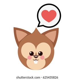 Isolated squirrel cartoon design