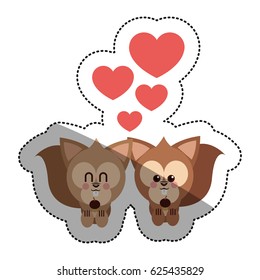 Isolated squirrel cartoon design