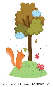 Isolated squirrel cartoon vector design