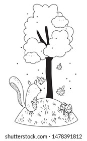 Isolated squirrel cartoon vector design