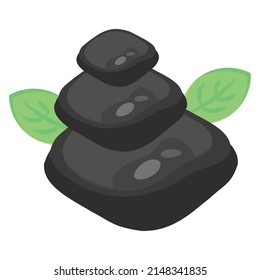 Isolated stack of spa stones icon Vector