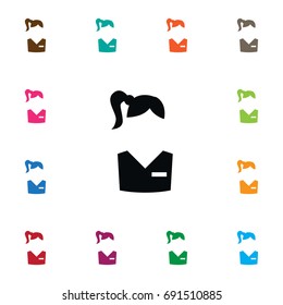 Isolated Staff Icon. Broker Vector Element Can Be Used For Staff, Broker, Croupier Design Concept.