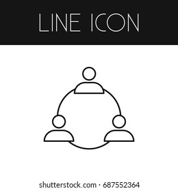 Isolated Staff Outline. Group Vector Element Can Be Used For Group, Staff, Unity Design Concept.