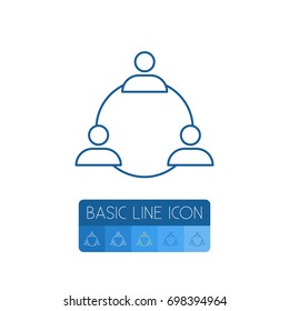 Isolated Staff Outline. Group Vector Element Can Be Used For Group, Staff, Unity Design Concept.