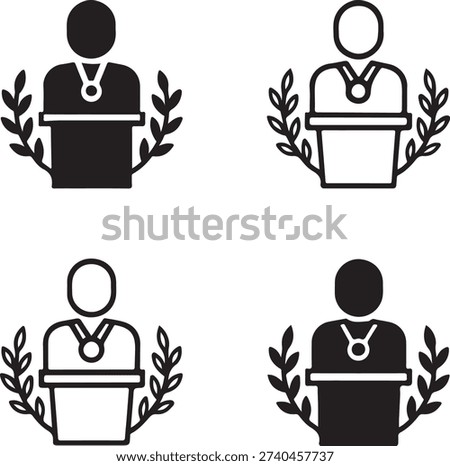 Isolated Staff Recognition Icon, recognizing Staff Recognition contributions, promoting Staff Recognition initiatives, celebrating Staff Recognition success