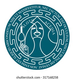 Isolated stamp deadly sin - sloth 