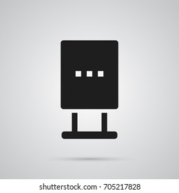 Isolated Stand Icon Symbol On Clean Background. Vector Billboard Element In Trendy Style.
