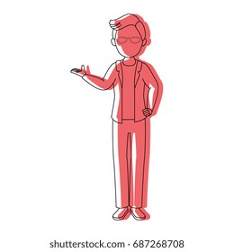 isolated standing young man