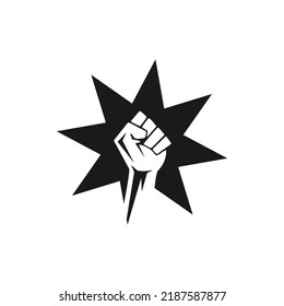Einzelne Stern- und Freedom-Hand-Vektorgrafik