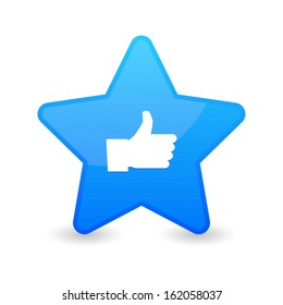 An isolated star with an icon