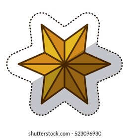 Isolated star of nativity design