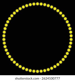 isolated star shape frame border