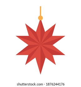 Isolated star shape icon for christmas tree. Vector illustration