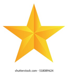 Isolated star shape ornament on a white background, Vector illustration