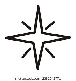 Isolated star shape sketch icon Vector illustration