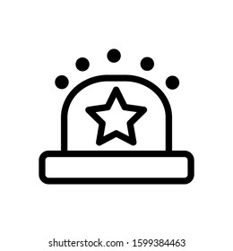 isolated star symbol hat icon on a white background. vector illustration