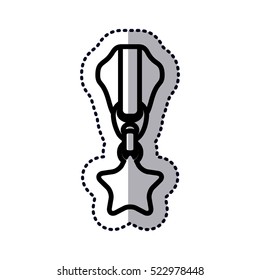 Isolated star zip design