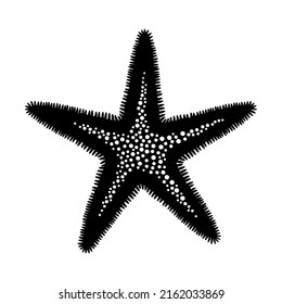 Isolated starfish on white background. Vector illustration on a marine theme.