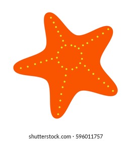 Isolated starfish on a white background, Vector illustration