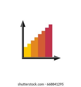 Isolated Statistic Flat Icon. Monitoring Vector Element Can Be Used For Monitoring, Graph, Statistic Design Concept.