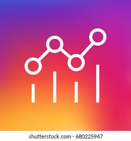 Isolated Statistics Outline Symbol On Clean Background. Vector Campaign Element In Trendy Style.
