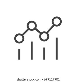 Isolated Statistics Outline Symbol On Clean Background. Vector Campaign Element In Trendy Style.