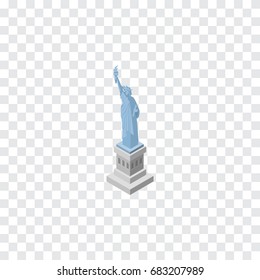 Isolated Statue Of Liberty Isometric. New York Vector Element Can Be Used For Statue, Liberty, America Design Concept.