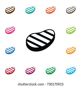 Isolated Steak Icon. Sirloin Vector Element Can Be Used For Steak, Sirloin, Meat Design Concept.