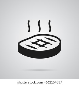 Isolated Steak Icon Symbol On Clean Background. Vector Beefsteak Element In Trendy Style.
