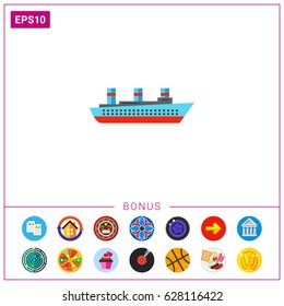 Isolated Steamship Icon